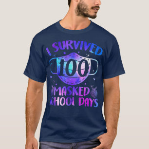 Camiseta Sobreviví a 100 días de escuela enmascarados 100 d