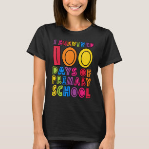 Camiseta Sobreviví a 100 días de maestro de escuela primari