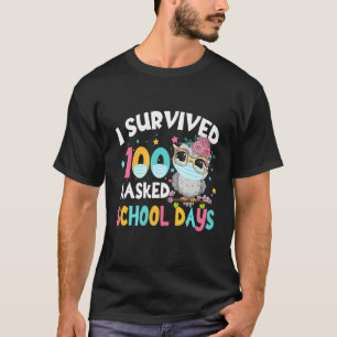 Camiseta Sobreviví A 100 Días De Máscara De Lechuza De La E