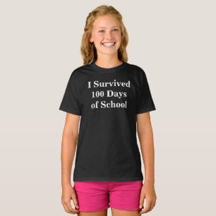 Camiseta Sobreviví a 100 días de PERSONALIZADOS escolares