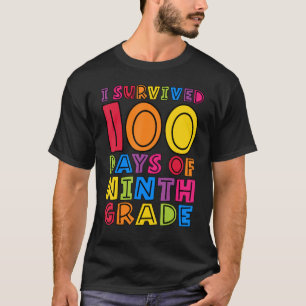 Camiseta Sobreviví a 100 días de profesores de noveno grado