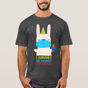 Camiseta sobreviví a 100 días escolares enmascarados 17