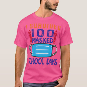Camiseta Sobreviví a 100 días escolares enmascarados 5