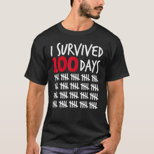 Camiseta Sobreviví a 100 días felices 100 días del colegio