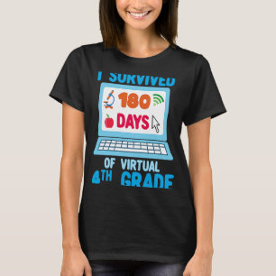 Camiseta Sobreviví a 180 días de 4º grado virtual el día pa