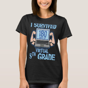 Camiseta Sobreviví a 180 días de 5° grado virtual el día pa