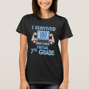 Camiseta Sobreviví a 180 días de 7° grado virtual el día pa