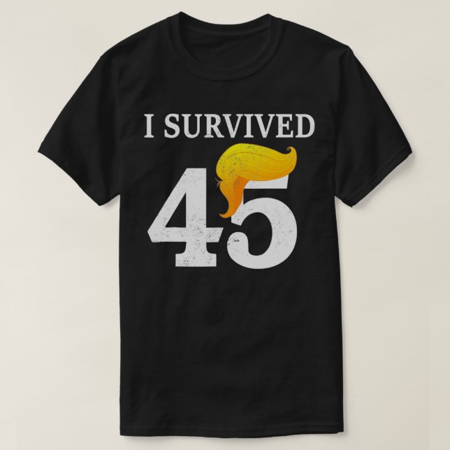 Camiseta Sobreviví a 45 regalos graciosos (Diseño del anverso)