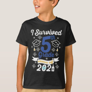 Camiseta Sobreviví A 5º Grado De Quinto Grado De 2021