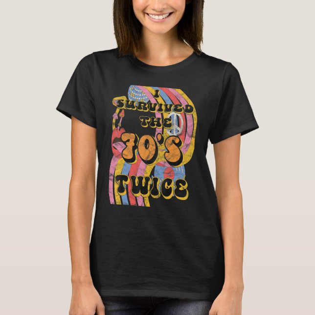 Camiseta Sobreviví a 70 años 70 70 280° nacimiento (Anverso)