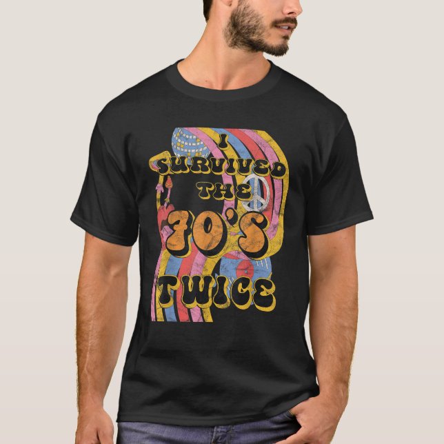 Camiseta Sobreviví a 70 años 70 70 280° nacimiento (Anverso)