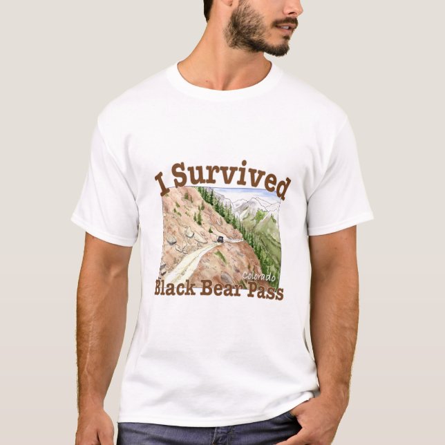 Camiseta Sobreviví a Black Bear Pass, Colorado (Anverso)