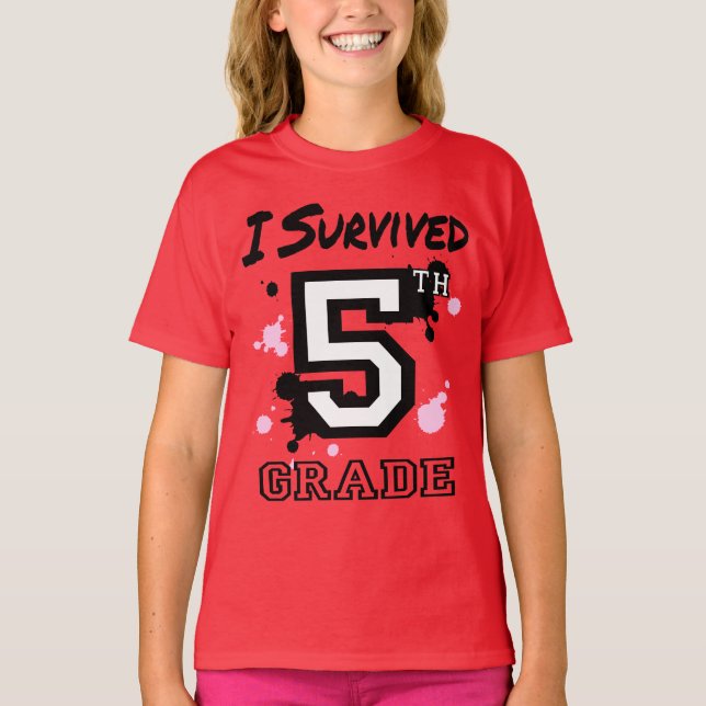 Camiseta Sobreviví a Chicas de quinto grado (Anverso)