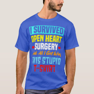 Camiseta Sobreviví a Cirugía de Corazón Abierto Funny By