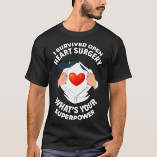 Camiseta Sobreviví a Cirugía de Corazón Abierto Funny Bypas