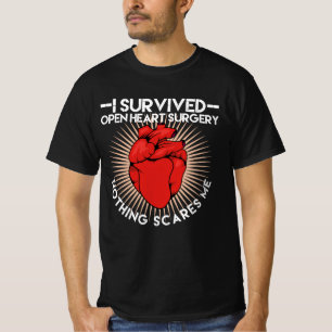 Camiseta Sobreviví a Cirugía de Corazón Abierto Nada Me Da