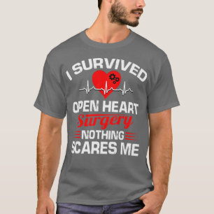 Camiseta Sobreviví a Cirugía de Corazón Abierto Regalos 