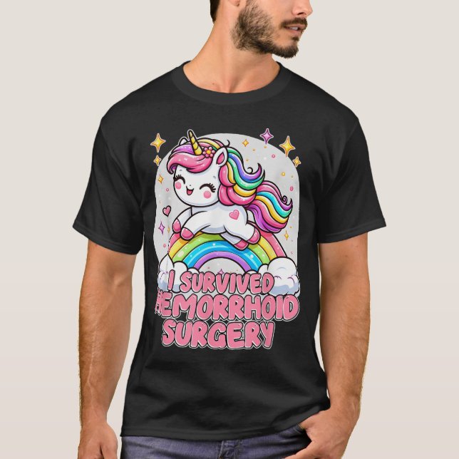 Camiseta Sobreviví a Cirugía Hemorroidea Sarcástica (Anverso)
