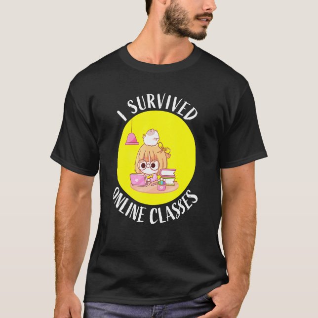 Camiseta Sobreviví a clases virtuales en línea enseñando li (Anverso)