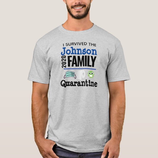 Camiseta Sobreviví a Coronavirus Quarantine, Familia Divert (Anverso)