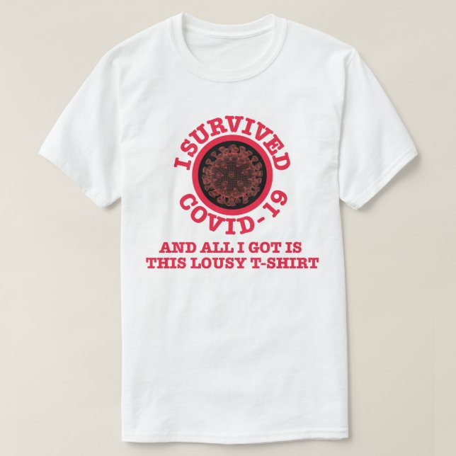 Camiseta Sobreviví a COVID-19 (Diseño del anverso)