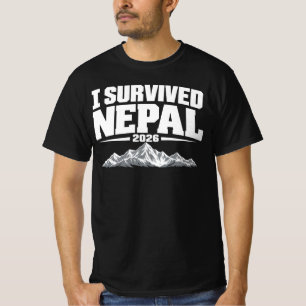 Camiseta Sobreviví a la aventura de viaje en Nepal 2026 en