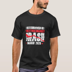 Camiseta Sobreviví a la caída del mercado de valores en mar
