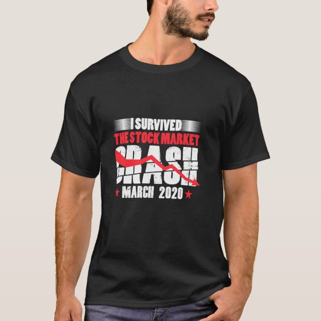 Camiseta Sobreviví a la caída del mercado de valores en mar (Anverso)