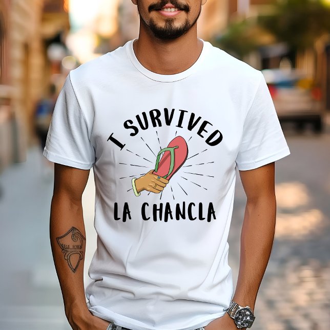 Camiseta Sobreviví a La Chancla - Chiste divertido de madre (Subido por el creador)