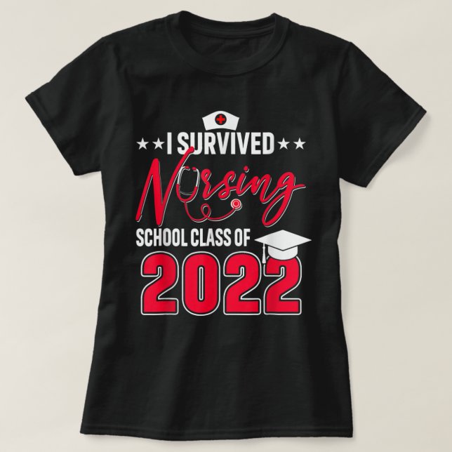 Camiseta Sobreviví A La Clase De Graduación De La Escuela D (Diseño del anverso)