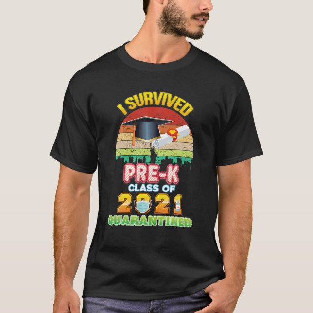 Camiseta Sobreviví A La Clase Preuniversitaria K De Graduad (Anverso)