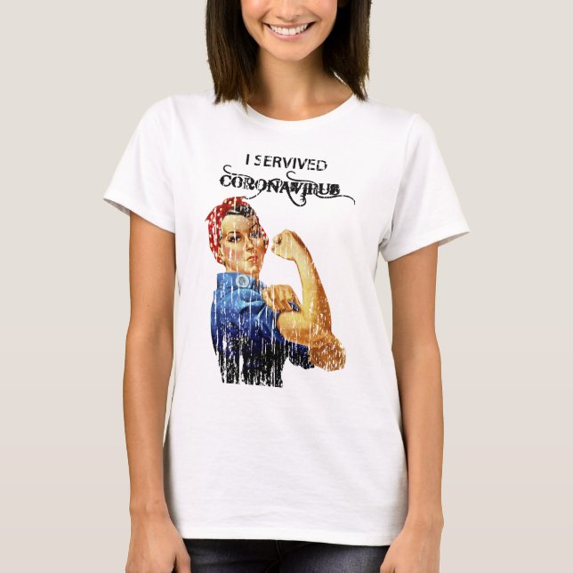 Camiseta Sobreviví a la Cuarentena de Coronavirus (Anverso)