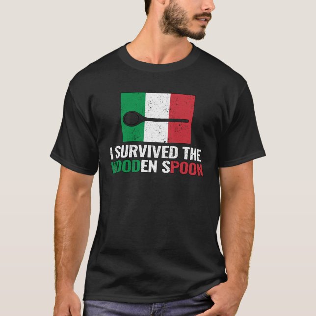Camiseta Sobreviví A La Cuchara De Madera (Anverso)