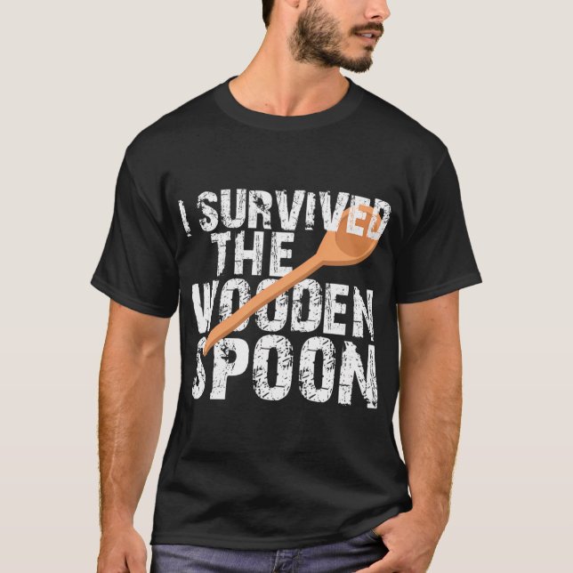 Camiseta Sobreviví A La Cuchara De Madera (Anverso)