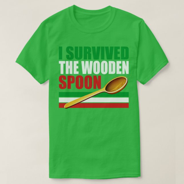 Camiseta Sobreviví A La Cuchara De Madera Divertida Spoon S (Diseño del anverso)