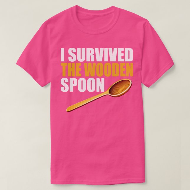 Camiseta Sobreviví A La Cuchara De Madera Divertida Spoon S (Diseño del anverso)