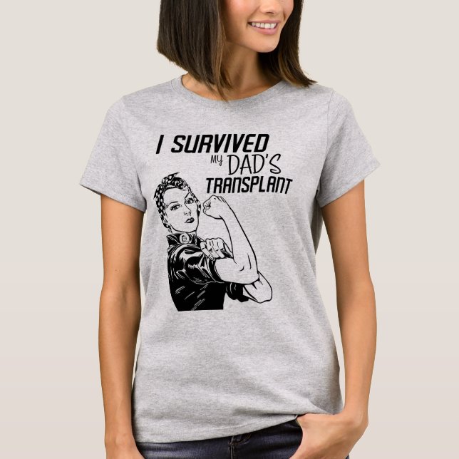 Camiseta Sobreviví a la cuidadora divertida de mi padre en  (Anverso)
