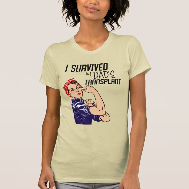 Camiseta Sobreviví a la cuidadora divertida de mi padre en  (Anverso)