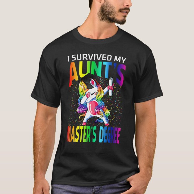 Camiseta Sobreviví a la doctora de unicornio de mi tía (Anverso)