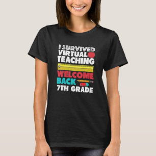 Camiseta Sobreviví a la enseñanza virtual de vuelta a la es
