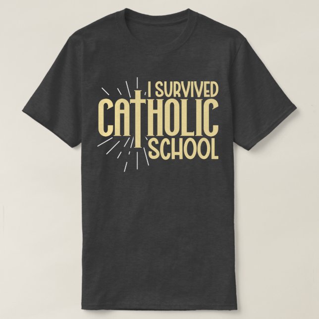Camiseta Sobreviví a la escuela católica (Diseño del anverso)