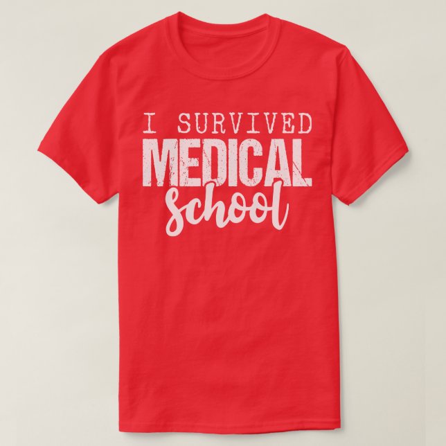 Camiseta Sobreviví a la Escuela de Medicina (Diseño del anverso)