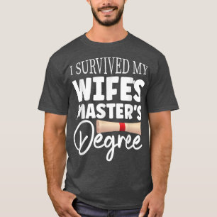 Camiseta Sobreviví a la esposa graciosa de maestría de mi e