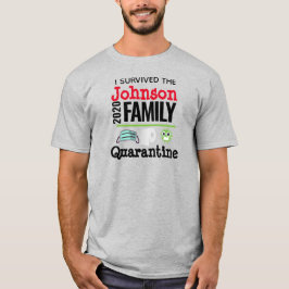 Camiseta Sobreviví a la familia divertida Coronavirus Quara