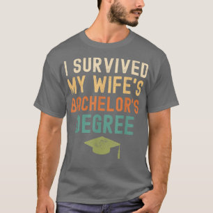 Camiseta Sobreviví a la graduación de bachiller de mi espos