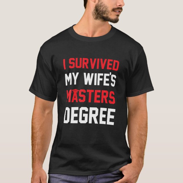 Camiseta Sobreviví a la graduación de graduación de mi espo (Anverso)