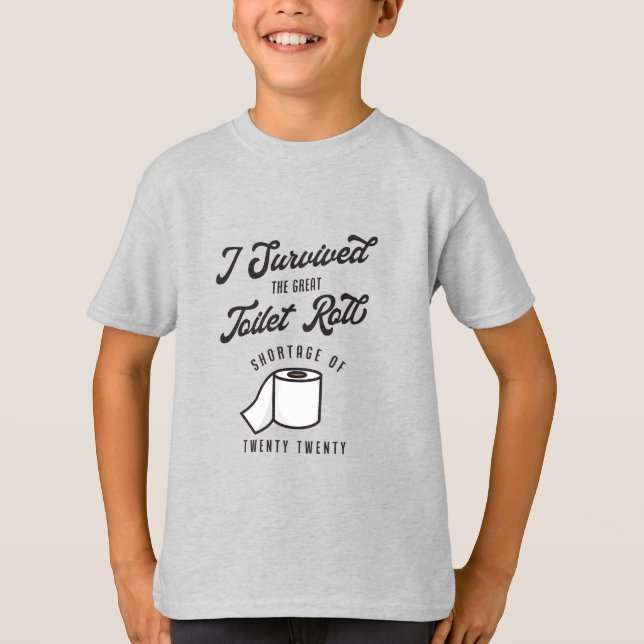 Camiseta Sobreviví a la gran escasez de rollos de inodoro d (Anverso)