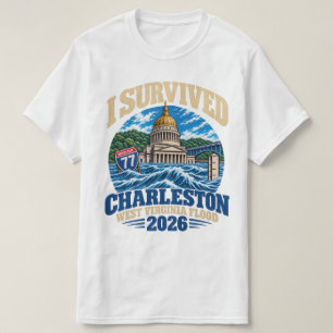 Camiseta Sobreviví a la inundación de Charleston West Virgi