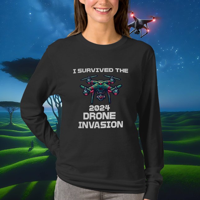 Camiseta Sobreviví a la invasión de drones en 2024 (Subido por el creador)