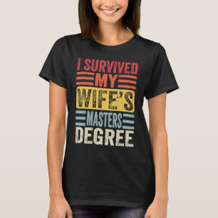 Camiseta Sobreviví a la licenciatura de Vintage de mi espos